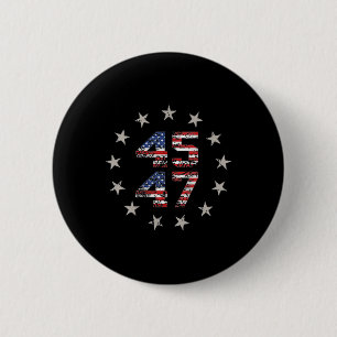Two Side 45 47 Trump 2024 American Flag (auf der R Button