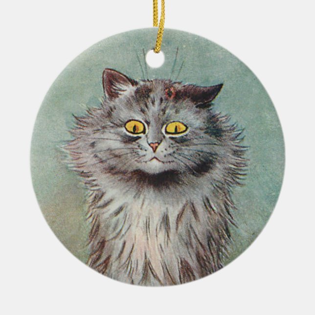 Two Sided Gray Cats ・ Louis Wain ・ Ornament (Vorne)