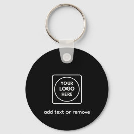 Two Sided Logo QR Code Black Business Keychains Schlüsselanhänger