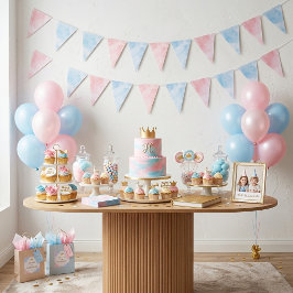 Two Silly Geese Boy & Girl Twins Birthday Wimpelkette