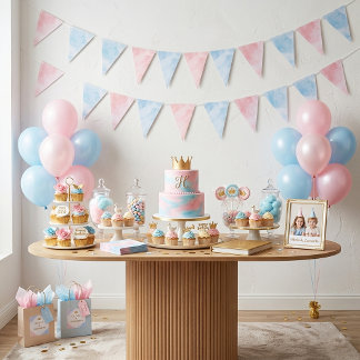 Two Silly Geese Boy & Girl Twins Birthday Wimpelkette