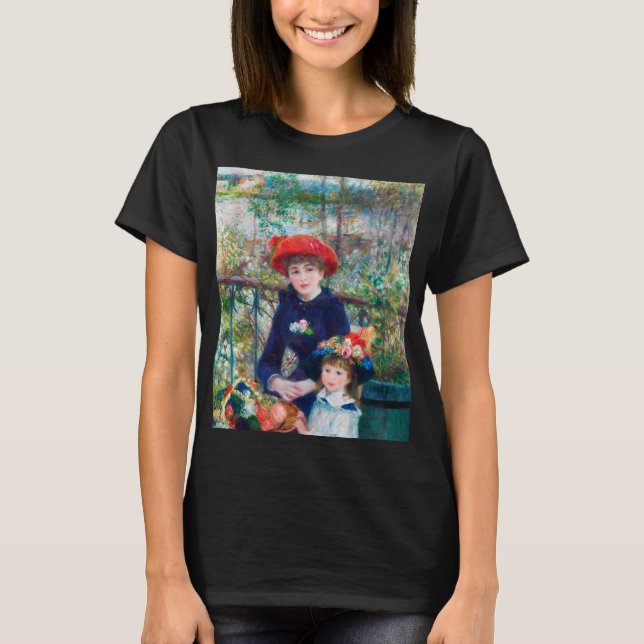 Two Sisters - Renoir Impressionist Painting T-Shirt (Vorderseite)