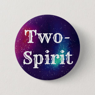 Two-Spirit Customizable Galaxy Identity Button