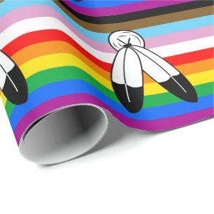 Two-Spirit-LGBTQ+-Progress-Pride-Flagge Geschenkpapier