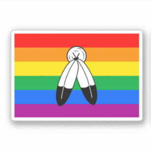 Two-Spirit-LGBTQ+-Stolzflagge Aufkleber