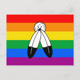 Two-Spirit-LGBTQ+-Stolzflagge Postkarte