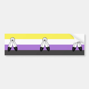 Two-Spirit Nonbinary-Stolzflagge Autoaufkleber