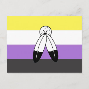 Two-Spirit Nonbinary-Stolzflagge Postkarte
