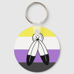 Two-Spirit Nonbinary Stolzflagge Schlüsselanhänger