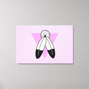 Two-Spirit Pink Triangle Flagge Leinwanddruck