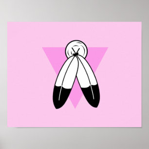 Two-Spirit Pink Triangle Flagge Poster