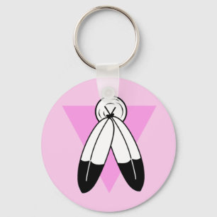 Two-Spirit Pink Triangle Flagge Schlüsselanhänger
