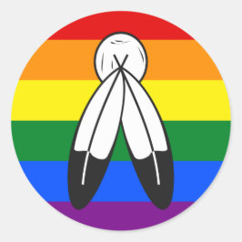 Two-Spirit Pride Flag Runder Aufkleber