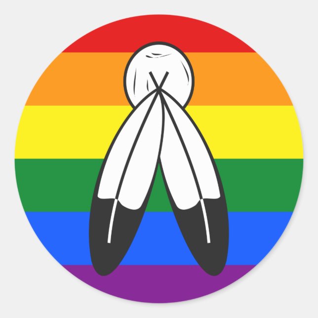 Two-Spirit Pride Flag  Runder Aufkleber (Vorderseite)