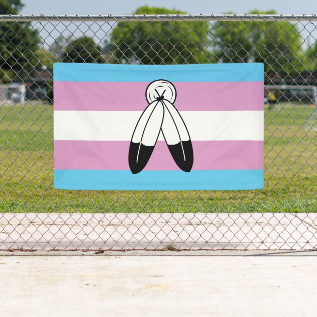 Two-Spirit-Trans-Pride-Flagge Banner (Insitu)