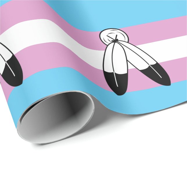Two-Spirit Trans Pride-Flagge Geschenkpapier (Rolleneckpunkt)