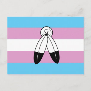 Two-Spirit-Trans-Pride-Flagge Postkarte