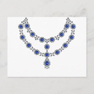 Two Strand Sapphire Necklace Postkarte