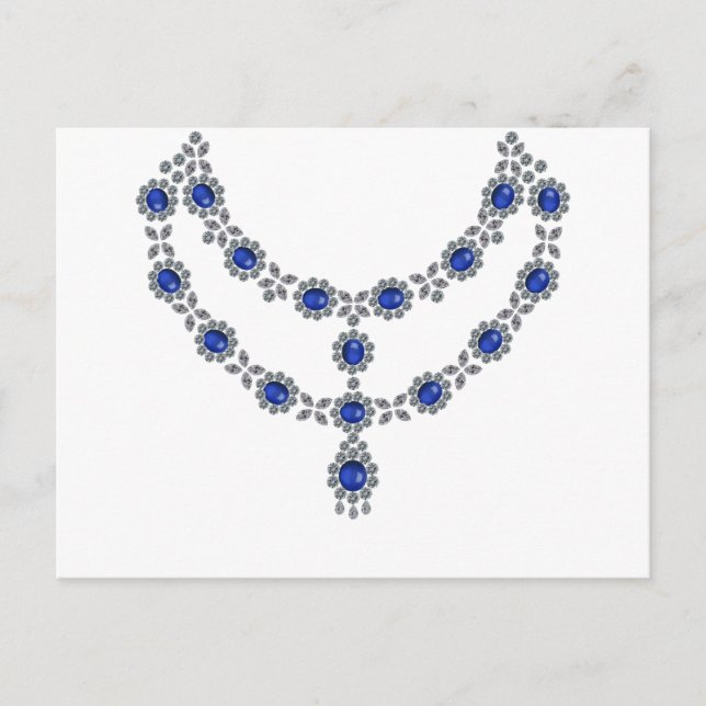 Two Strand Sapphire Necklace Postkarte (Vorderseite)