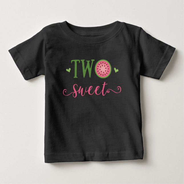 Two Sweet Watermelon 2nd Birthday Outfit T-Shirt (Vorderseite)