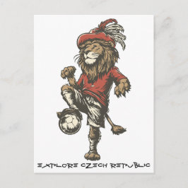Two‑Tailed Lion Striker Feiertagspostkarte