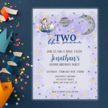 Two The Moon Boy Space Rakete 2. Geburtstag 