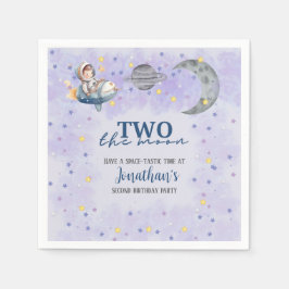 Two The Moon Boy Space Rakete 2. Geburtstag  Serviette