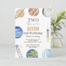 Two The Moon | Moderne Weltraum 2. Geburtstagsdeko