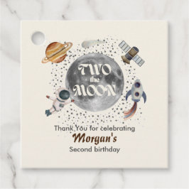 Two The Moon Planets Gender Neutral 2nd Birthday  Geschenkanhänger