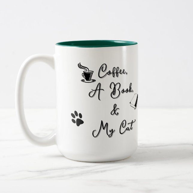 Two-tone Mug 15 oz (dark green) Zweifarbige Tasse (Links)