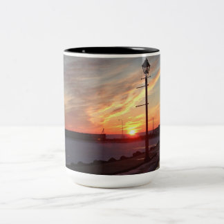 Two tone mug with stunning beautiful sunset photo zweifarbige tasse