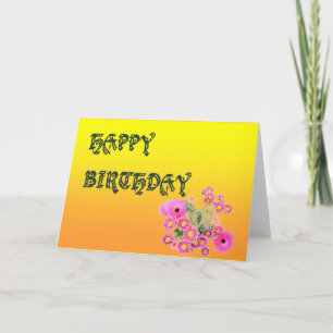 Two Tone Sonnenschein Gelb Alles Gute zum Geburtst Karte
