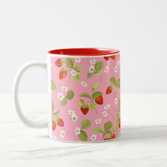 Two Tone Tasse Erdbeer Garten (Links)