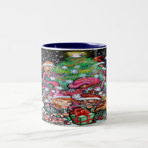 Two-Tone-Weihnachtskaffee-Tasse Zweifarbige Tasse