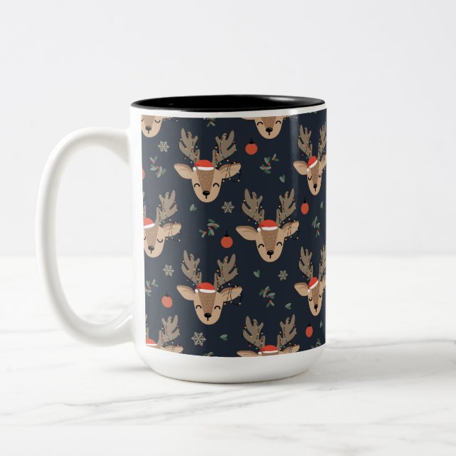 Two-Tone-Weihnachtskaffee-Tasse Zweifarbige Tasse (Links)