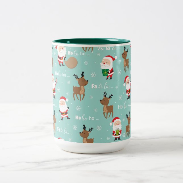 Two-Tone-Weihnachtskaffee-Tasse Zweifarbige Tasse (Mittel)