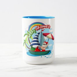 Two-Tone-Weihnachtskaffee-Tasse Zweifarbige Tasse