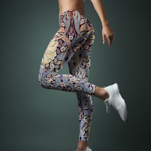 Two-Tone Yoga Lila Flieder William Morris Leggings