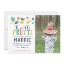 Two-tti Fruiti Zweites Foto zum Geburtstag Einladu