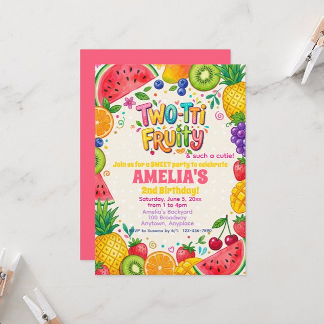 Two-tti Fruity 2. Geburtstagsfeier Einladung (Von Creator hochgeladen)