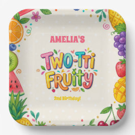 Two-tti Fruity 2. Geburtstagsfeier Pappteller