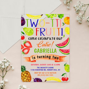 Two-tti Frutti 2. Geburtstag Acryleinladungen
