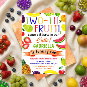 Two-tti Frutti 2. Geburtstag Einladungen