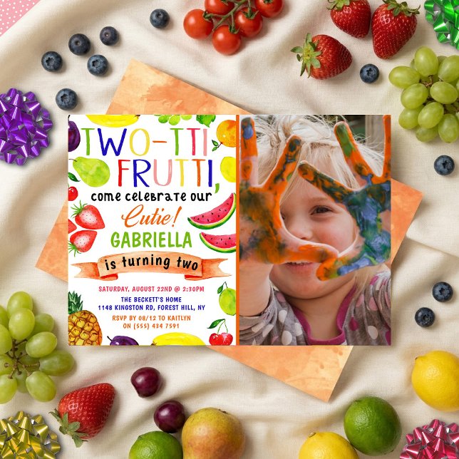 Two-tti Frutti 2. Geburtstag Foto Einladungen (Von Creator hochgeladen)