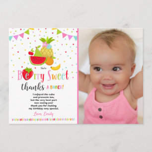 Two-tti Frutti danken Ihnen, Two-tti Frutti Party Dankeskarte