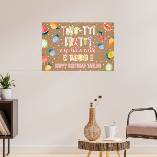 Two-tti Frutti Fruit Zweiter Geburtstag Kraftpapie Poster