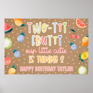 Two-tti Frutti Fruit Zweiter Geburtstag Kraftpapie Poster