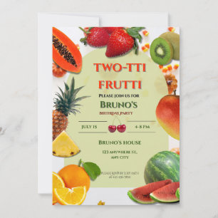Two-tti Frutti Geburtstag mit Frucht-Thema Einladung