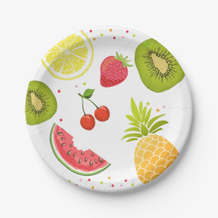 Two-tti frutti Geburtstags-Papier-Teller Tutti Pappteller