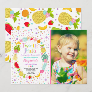 Two-tti Frutti Party Einladung 2. Geburtstag Party